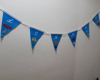 Blue Luxury Leatherette Bunting