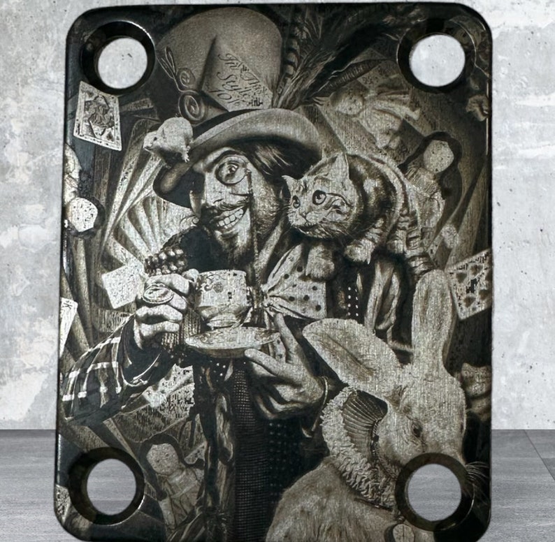 Electric Guitar engraved Neck plate for FD ST TL electric guitar image 2