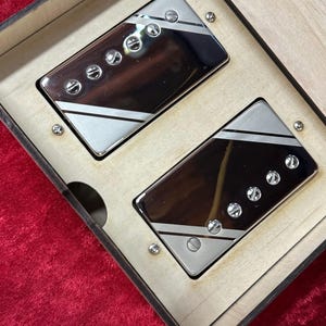 Mljackie Handwound humbucker guitar pickups, engraving nickel  cover