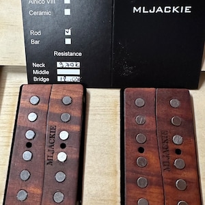 Poseidon Handwound electric guitar wooden humbucker pickups