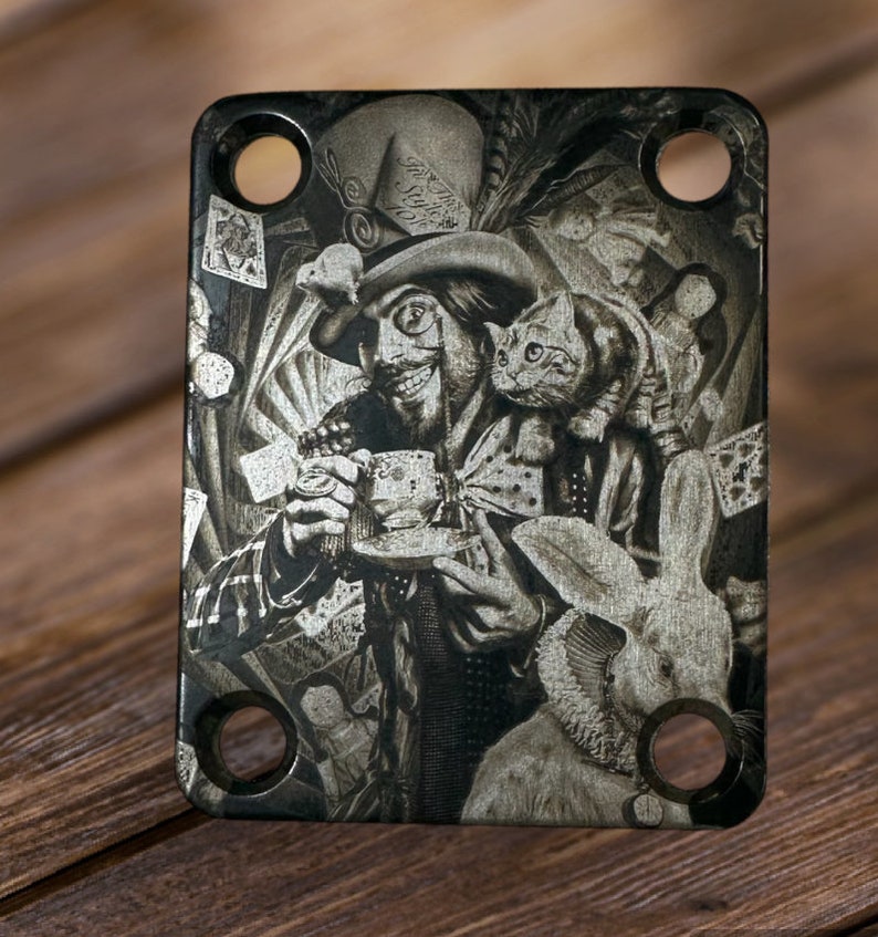 Electric Guitar engraved Neck plate for FD ST TL electric guitar image 5