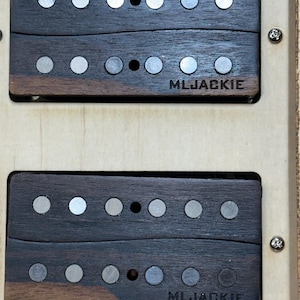 Rodtone Handwound electric guitar wooden humbucker pickups