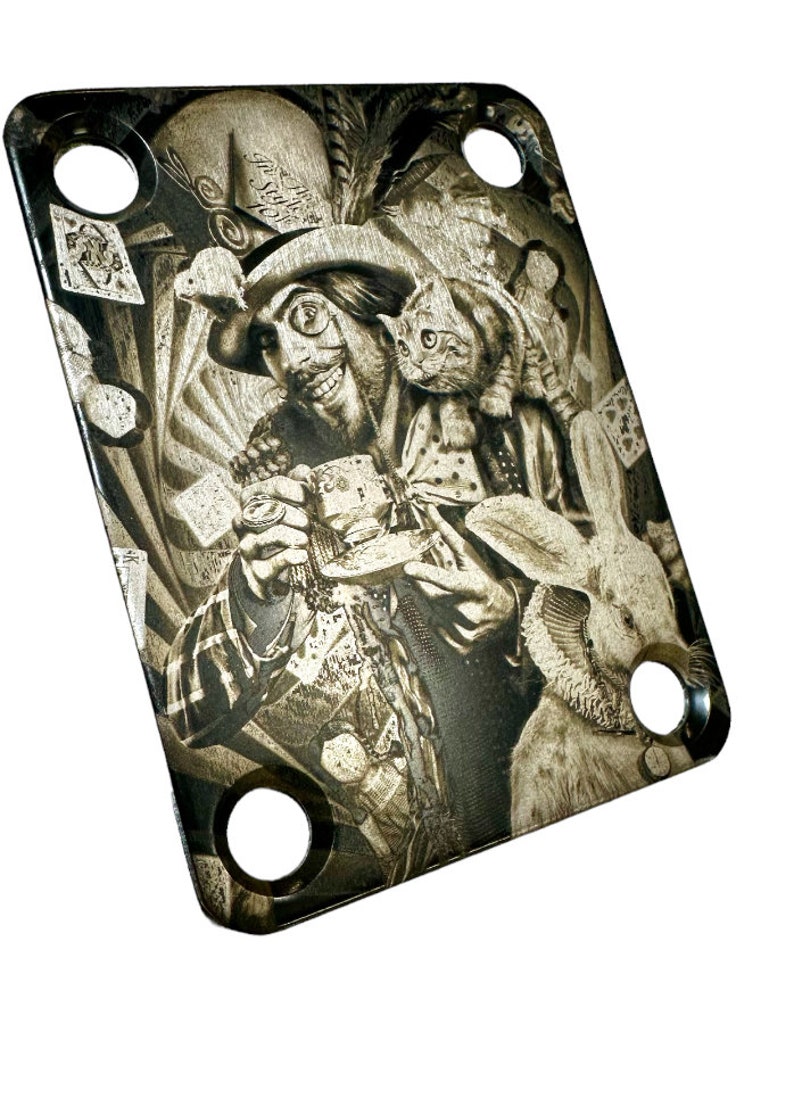 Electric Guitar engraved Neck plate for FD ST TL electric guitar image 3