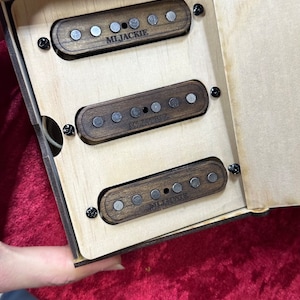 Pan Handwound electric guitar St single coil wooden pickups