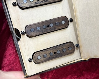 Guitarra eléctrica Pan Handwound con pastillas de madera de bobina simple St