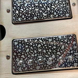 Mljackie Handwound humbucker guitar pickups, engraving nickel  cover