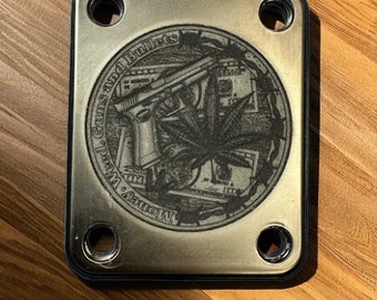 Electric Guitar engraved Neck plate for FD ST TL electric guitar