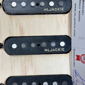 BL Handwound electric guitar St single coil wood and micarta pickups