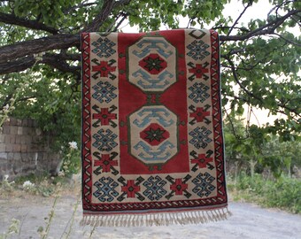 Alfombra vintage, alfombra turca, 4'x3'feet, alfombra hecha a mano, alfombra de lana, alfombra de área, alfombra Oushak, alfombra pequeña, alfombra de granja, alfombra de dormitorio, alfombra Kilim, alfombra