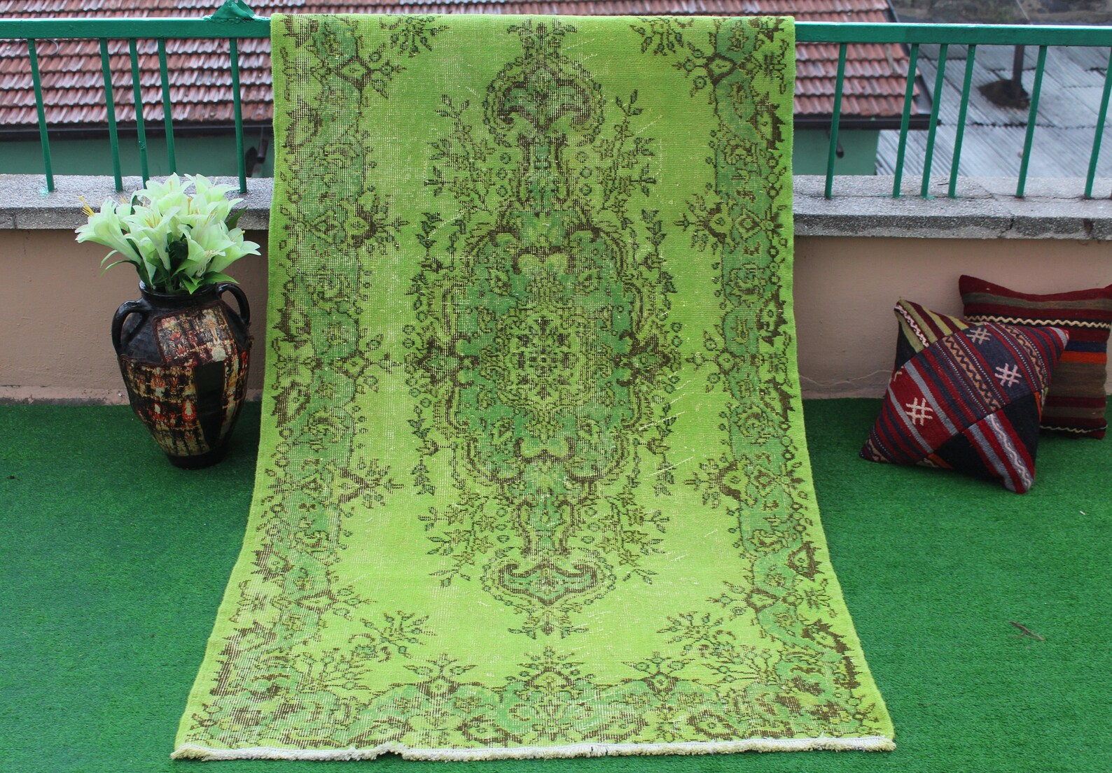 Turkish Overdyed Rug FREE SHIPPING 4x7 Rug Turkish Rug Etsy