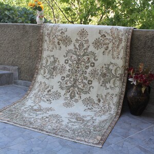 Oushak Rug, Turkish rug, Boho Rug, Vintage Rug, Tribal Rug, Wool Rug, Kilim Rug, Area Rug, Livingroom Rug, Handmade rug, Oriental rug, Rug