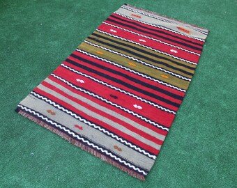 Alfombra pequeña, alfombra turca, alfombra Kilim, kilim pequeño, alfombra de área, alfombra de lana, alfombra hecha a mano, alfombra de baño, kilim vintage, alfombra de dormitorio, alfombra de entrada, alfombra Boho