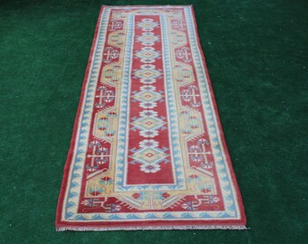 Runner Rug, Turkish Runner, 3x8 Rug, Runner Rugs, Vintage Runner Rug, Wool Runner Rug, Corridor Rug, Kitchen Rug, Oushak Runner, Runner