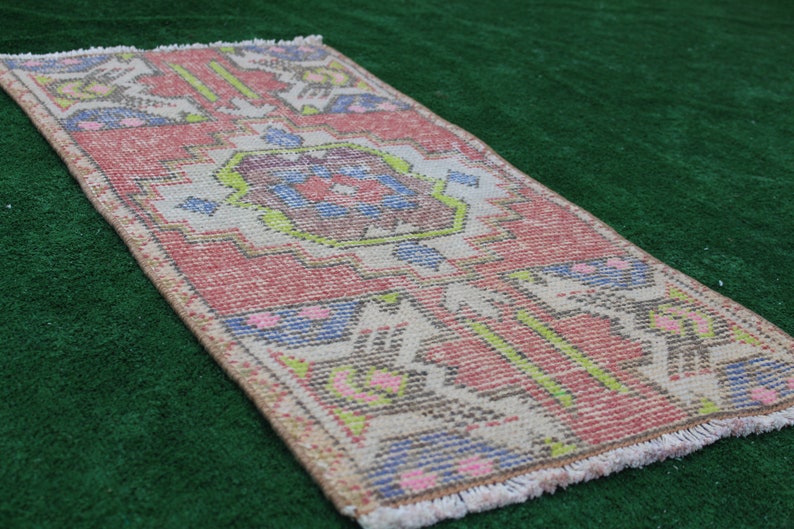 Wool Rug 2x3 rug Door mat Vintage Rug Boho Rug Turkish Rugs Entry rug Decorative Rug Area Rug Bathroom rug Small rug Turkish Rug