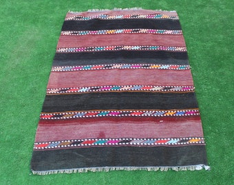 Alfombra turca, alfombra Boho, ENVÍO GRATIS!! Alfombra Kilim, Kilim vintage, Alfombra pequeña Kilim, Alfombra de área, Alfombra decorativa, Alfombra tribal, Alfombra de entrada, Kelim,