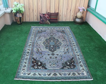 Oushak Rug, Turkish rug, FREE SHIPPING! 4x7Rug, Wool Rug, Vintage Rug, Handmade Rug, Pastel Rug, Anatolian Rug, Kilim Rug, Area Rug,Rug,Rugs