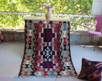 Kilim Rug, Turkish rug, 6'x3'rug, Multi Color rug, Traditional rug,  Handmade Wool Kilim rug, Decorative Rug, Table rug, Wall hanging rug