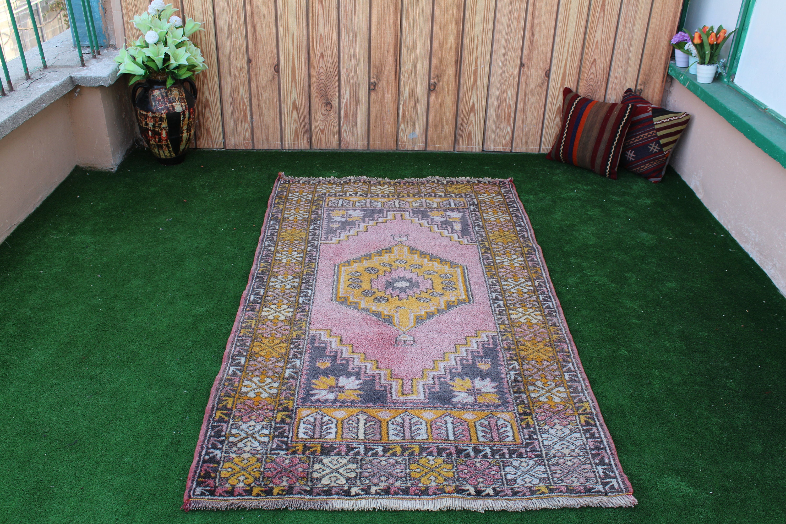 Turkish Rug FREE SHIPPING 3x6 Rug Vintage Rug Handmade Etsy