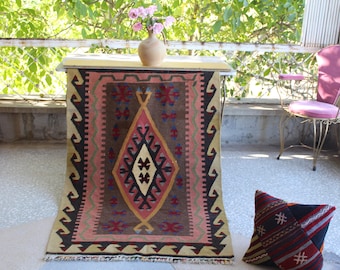 Tappeto Kilim, tappeto turco, tappeto 5'x3', tappeto Vintage Kilim, Handwomen Kilim Rug, Livingroom Rug, Area Rug, Floor Rug, Oushak Rug, Homedecor rug