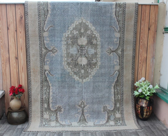 Large rug, Turkish rug, Oversize rug, Livingroom rug, 10x6 Rug, Blue Rug, Vintage Rug, Area Rug, Boho rug, Saloon rug, Decorative Rug, Rug