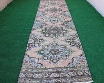 Vintage runner rug, Turkish runner rug, Oushak Runner Rug, Long runner rug, Kitchen Runner Rug, Hallway Runner Rug, Corridor Rug, Stair Rug