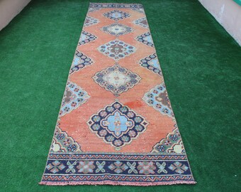Runner Rug, Turkish Rug, 12'x3' Rug, Vintage Runner, Wool Runner Rug, Hallway  Rug, Corridor rug, long runner, Stair rug, Rug runner, Rug
