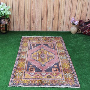 Turkish Rug, FREE SHIPPING!! 3x6 Rug, Handmade Rug, Wool Rug, Vintage Rug, Oushak Rug, Pastel Rug, Unique Rug, Home Decor Rug, Area Rug, Rug