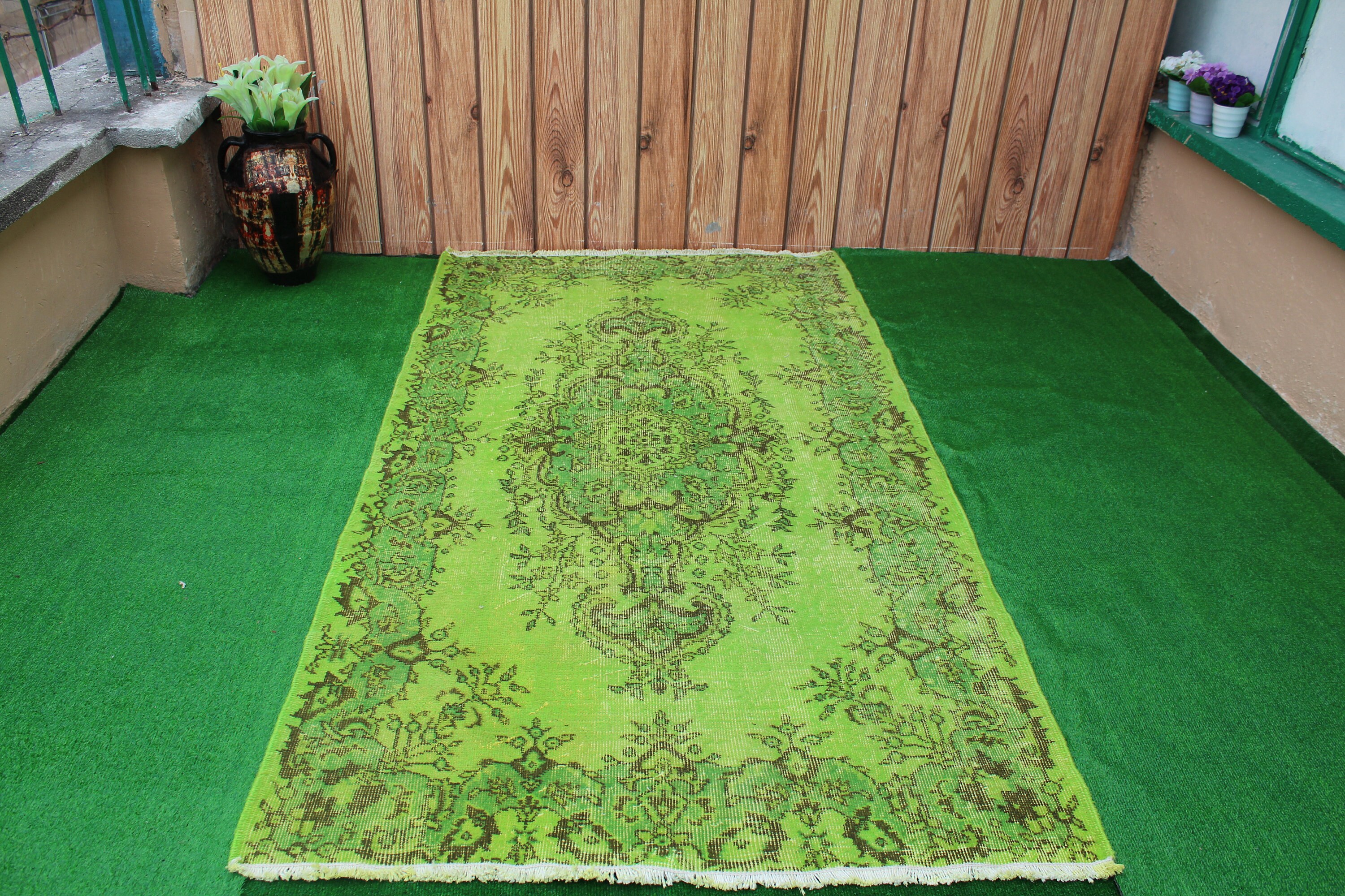 Turkish Overdyed Rug FREE SHIPPING 4x7 Rug Turkish Rug Etsy