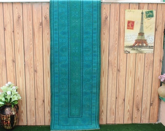 Alfombra turca, ¡ENVÍO GRATIS!, Alfombra 3x9, Alfombra de corredor, Alfombra azul, Alfombra sobreteñida, Alfombra Oushak, Alfombra desgastada, Alfombra de área, Alfombra de lana, Alfombra hecha a mano