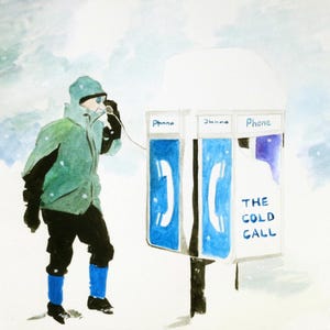 Funny Office Art for Marketing Decor, The Cold Call