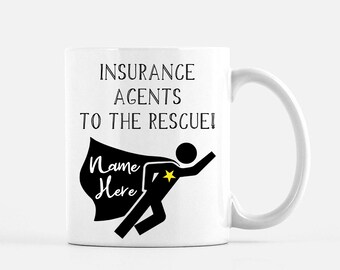 Insurance Agents Mug Personalized Gift Superhero Design