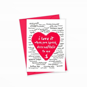 Accountantwenskaart 5-pack boekhouding cadeau collega medewerker I Love It When You Speaking To Me
