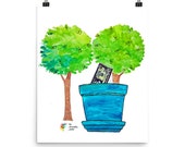 Money Tree Plant Funny Corporate Art Print