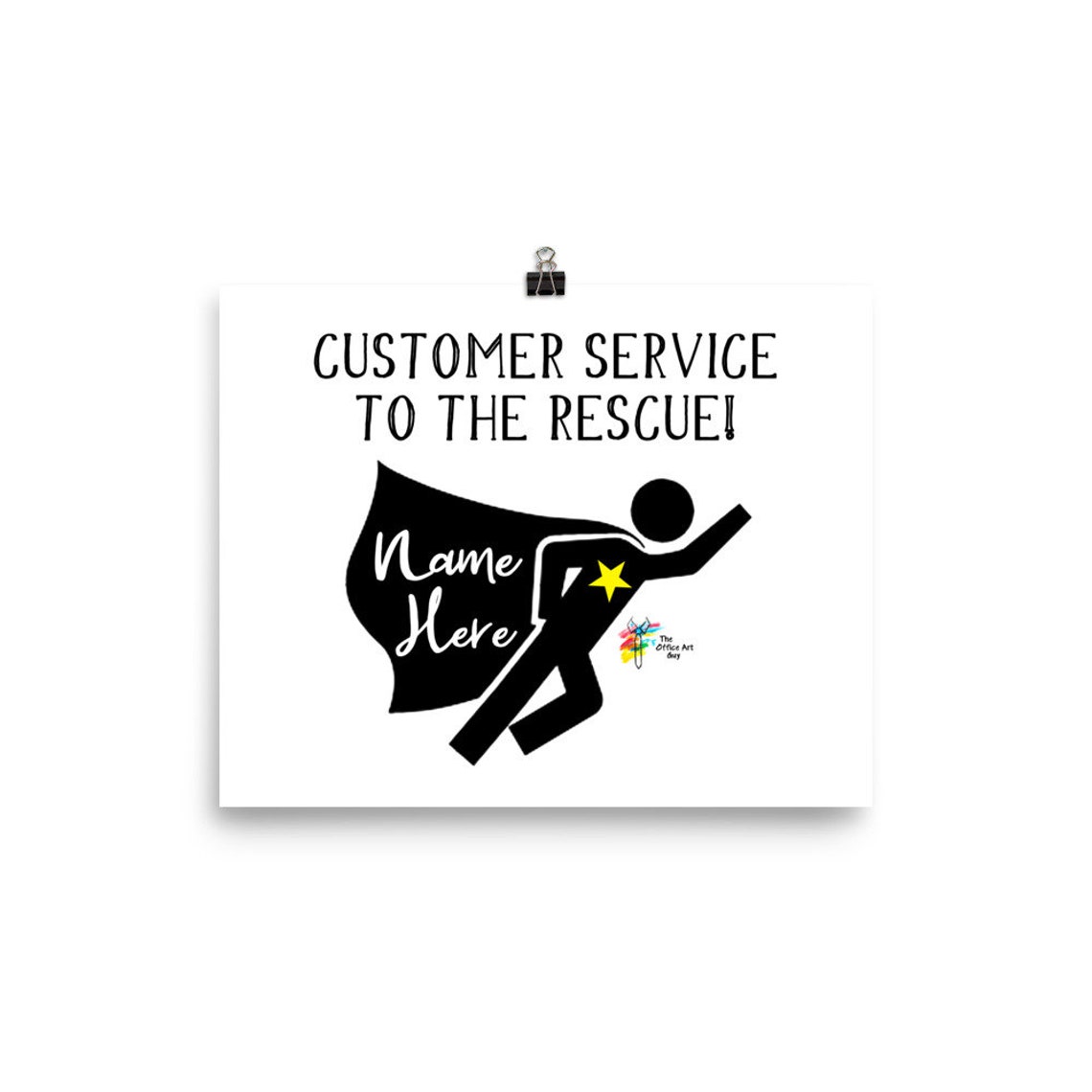 Customer Service Superhero Art Print Personalized | Etsy