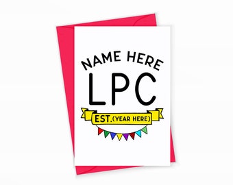 LPC Graduation Card, 2024 Personalized Congratulations Card for ...