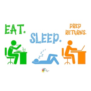 Funny Tax Poster Print Eat Sleep Prep Tax Returns