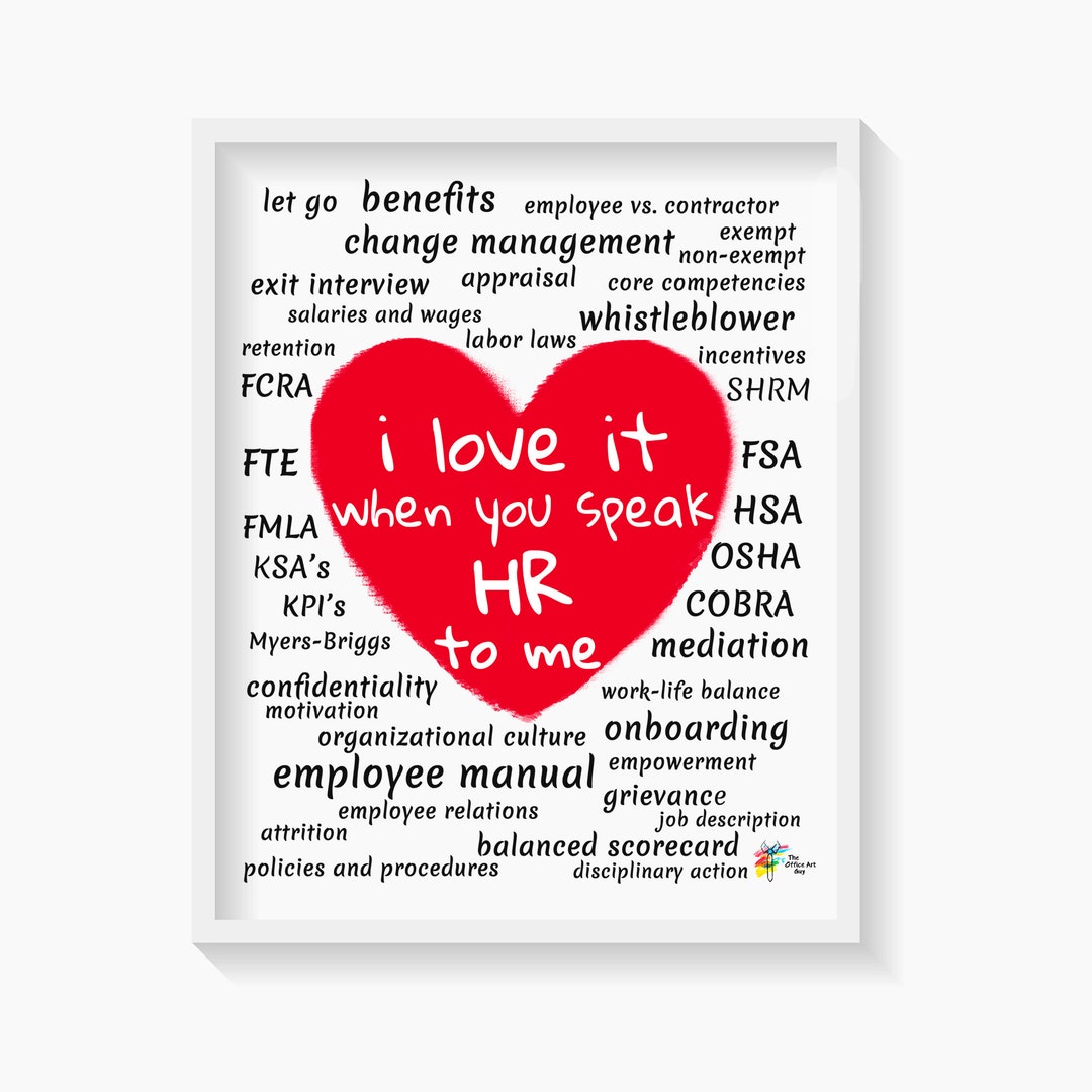 Human Resources Art Print for HR Office Decor - Etsy