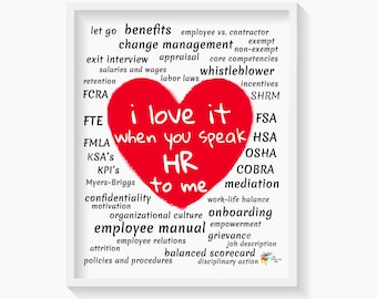 Human Resources Art Print for HR Office Decor