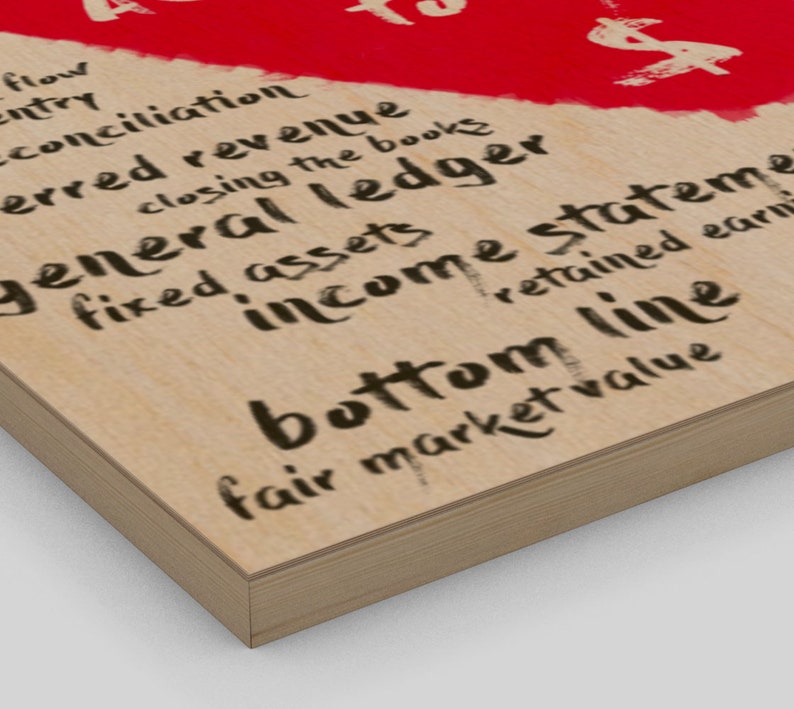 Accountant Office Wall Art on Birch Wood Panel | Etsy