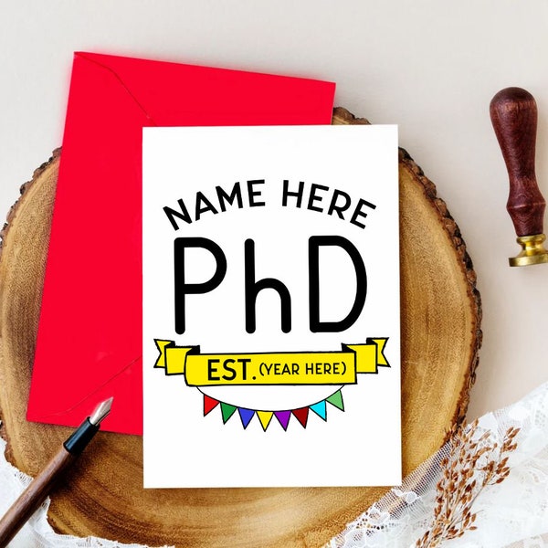 PhD Graduation Card Doctor of Philosophy