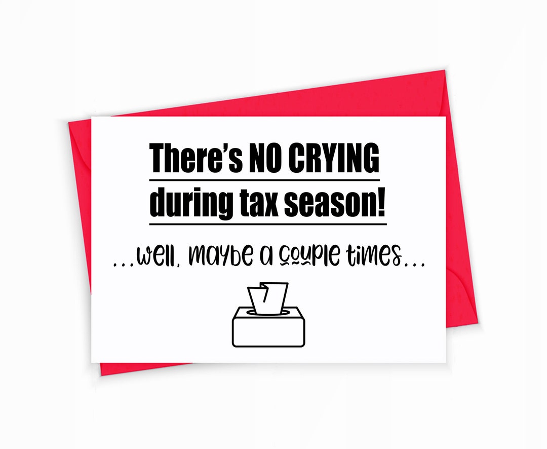 Tax Season Greeting Card for Tax Accountants Etsy