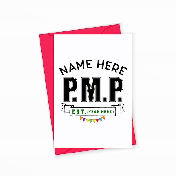 PMP Congratulations Card for Project Management Professional