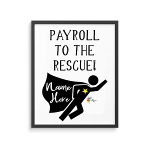 Payroll Art Print Superhero Office Poster