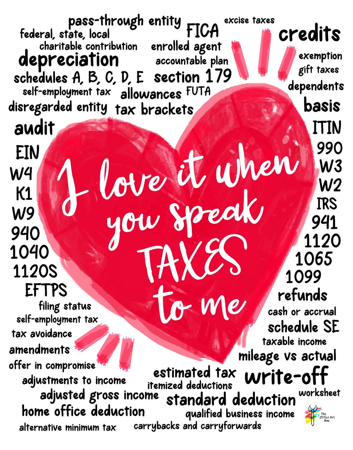 Tax Poster Print Office Decor Humor
