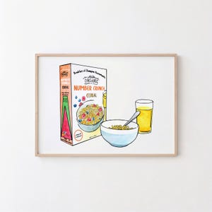 Cijferverslaafde ontbijtgranen Accountant Kunst Digitale Download Grappige Kantoorposter