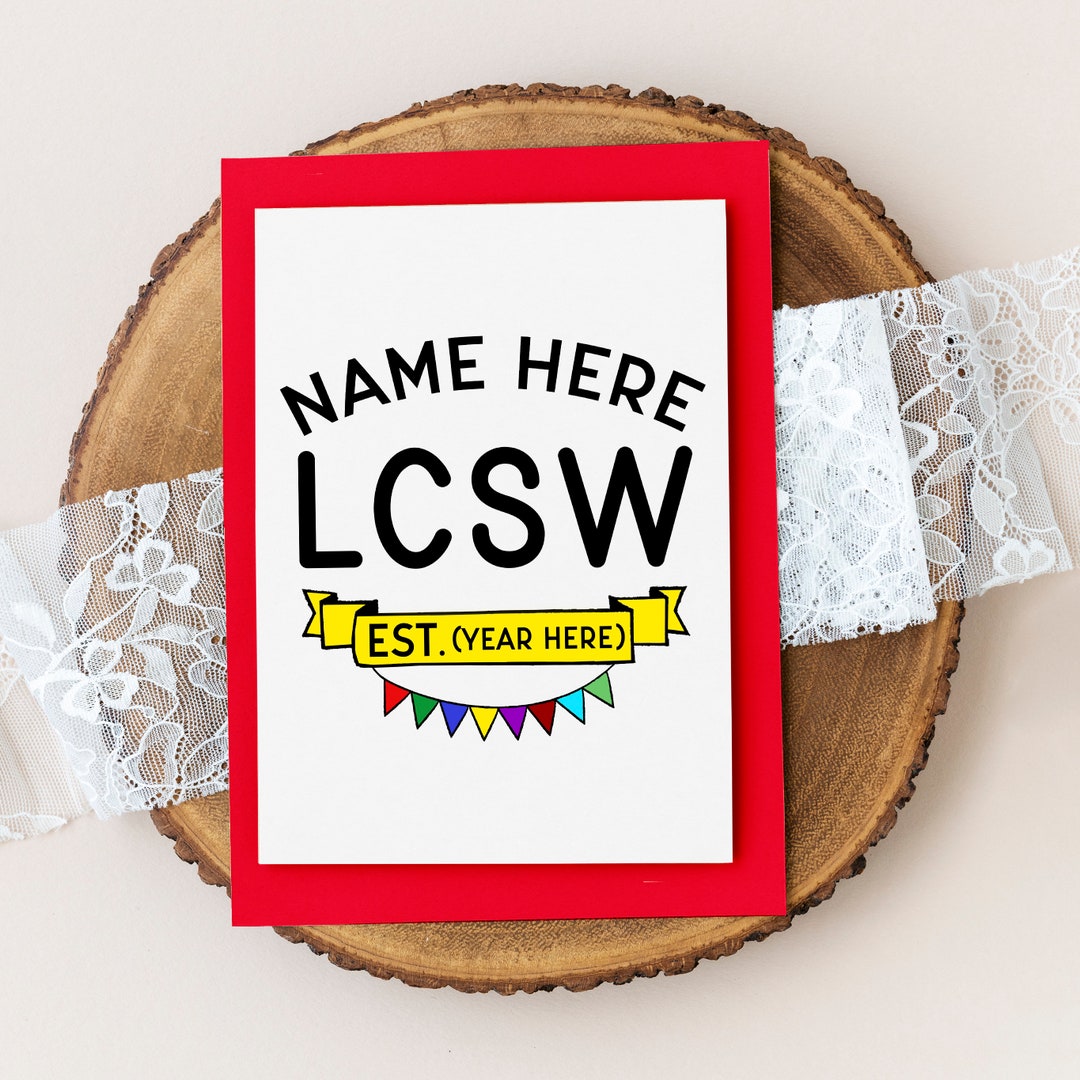 LCSW Card Licensed Clinical Social Worker Etsy
