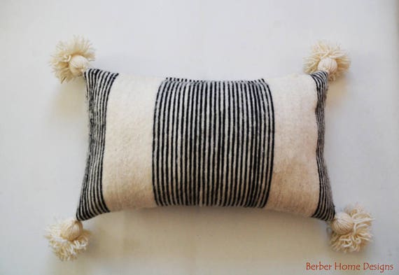 authentic 24x16 small cushion Moroccan pillow Berber cushion living room design handmade cushion