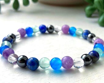 ADD support Crystal Bracelet: Calming Gemstone Beads