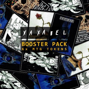 BOOSTERPAKKET VAN XAXABEL | mtg-tokens | abstracte nachtmerrie-horror, magie de bijeenkomst, commandant edh, aangepaste gewijzigde mtg, set van zes tokens