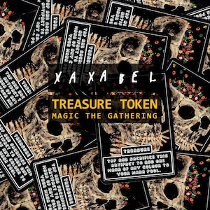 TESOURO | Fichas de MTG | XAXABEL | Horror de Pesadelo Abstrato, Magic The Gathering, Commander EDH, MTG Personalizado e Alterado, Conjunto de Cartas de Magic